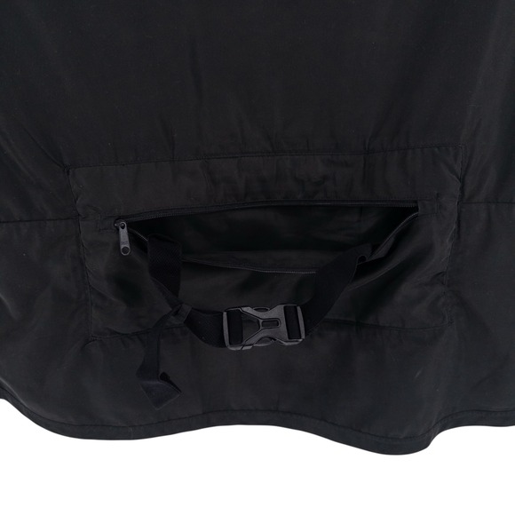 Bearded Goat Men's Med Full Zip Packable Windbreaker Black Outdoor Hiking Jacket - Picture 5 of 9